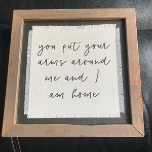 Wall Art: Love Story Collection Wood Frame Decorative Plaque